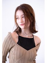 大人かわいい/ミディアムヘア/ベージュカラー/20代30代