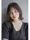 ★結べるボブ斜めバングイメチェンチェリーブラウン20代30代40代