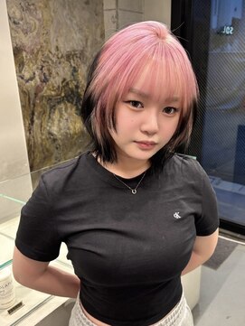 ソル ジングウマエ(SOL JINGUMAE) 顔周りレイヤーカットタッセルボブ外ハネボブワンホンボブ韓国