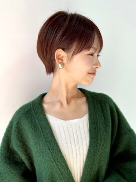 ミィ 浦和(mee) 透明感カラー ボブ 前髪 ショート カラー ブリーチ&ダブルカラー