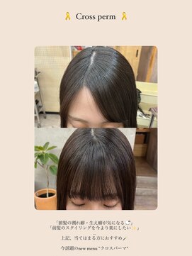 ソルトウォーター(SALT WATER) 前髪クロスパーマ/顔周りカット/恵比寿/代官山