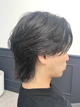 ログ(LOG) メンズセンターパート　ニュアンスパーマ
