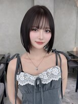 ロンドリゼル 札幌(Lond RiseL) オリーブグレー/前髪/ボブ/マロンベージュ/レイヤーカット/小顔