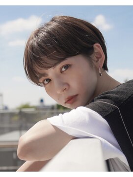 カライングドゥ(ing deux) 大人可愛い20代30代40代黒髪前下がりショートボブ丸みショート◎