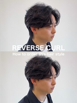 毛流れカルマルーズフェザーセンターパート大宮メンズパーマ