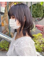 ロワンバイアルティナ 横須賀中央店(Rowan by artina)&nbsp;シャギーウルフ/ミディアムレイヤー/ダークアッシュ