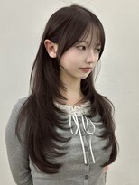 アンカーバイナチュラル(anchor by natural)&nbsp;韓国風/レイヤー/前髪カット/オリーブ/透明感/ハッシュカット