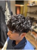 MEN’S HAIR/サーフカール/刈り上げセンターパート/瀬田