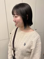 ユイマァル 岡山(YUIMARL) オリーブグレージュ切りっぱなしボブ透明感カラー