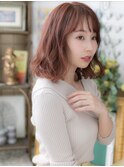 大人かわいいレッドブラウン小顔ヨシンモリc4大宮20代30代40代