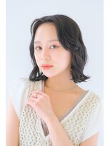 センターパート×ゆるふわ巻き