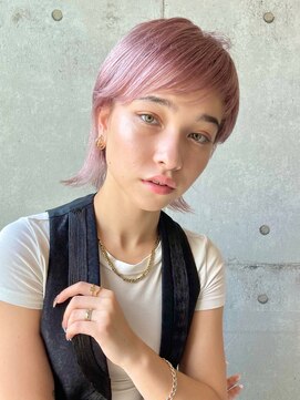 マックス フォー ヘアー(MAX FOR HAIR) 【デザインカラー】ハイトーンピンク×ショートウルフヘア◎
