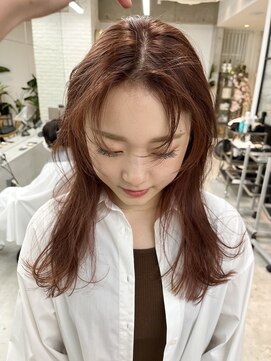 アンドスタイル(&style) 【大名店　江藤】オレンジブラウン　ケアブリーチカラー