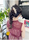 ＊THE  RIRE.  結婚式お呼ばれ×編みおろしポニー＊