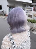 ラベンダーカラー/ホワイト/ツートンカラー/原宿/原宿ブリーチ