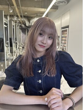 ヴァイス 新宿店(VAICE) レイヤーカット×ミルクティーベージュ