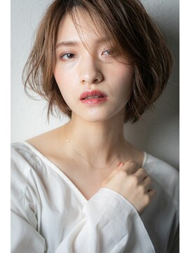 カバーヘア 上尾西口店(COVER HAIR) ショコラブラウン小顔補正カットひし形ショートv上尾20代30代