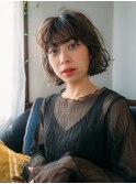 束感切りっぱなしボブパーマ