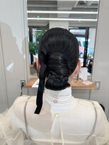 大人可愛いアレンジシニヨンヘア【清板】