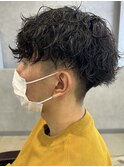 薩摩川内シャドウパーマフェザーパーマ波巻きパーマウルフ30代