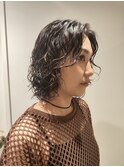 ボブパーマ/癖毛風パーマ/くるくるパーマ/長めボブ