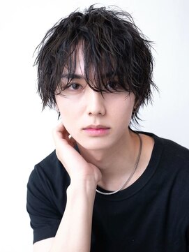 ケアリー 練馬(Carelly) ツイストパーマ七三オールバックマッシュウルフスリークショート