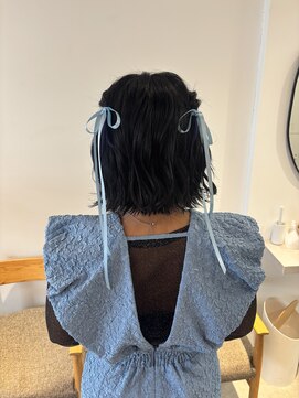 ケーツー 谷町(K-two) ボブのリボンハーフツイン