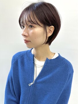 ミィ 浦和(mee) 透明感カラー ボブ 前髪 ショート カラー ブリーチ&ダブルカラー