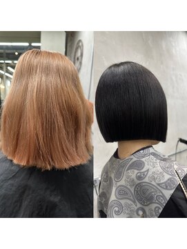 サロウィン 広島(SALOWIN) 縮毛矯正×ボブ