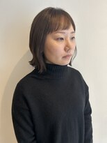 フォークロア 本店(Folk Lore) 柔らかオリーブ切りっぱなしボブ