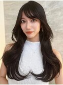 ダークラベンダー/くびれレイヤー/韓国巻き/顔周りカット/池袋