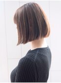 ハイライトボブ_アッシュブラウンネオウルフ外ハネボブ_ba278432