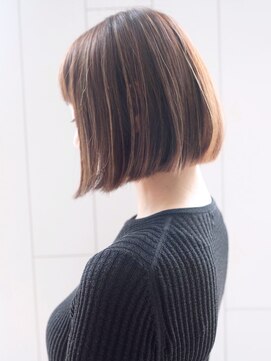 アルバム 銀座(ALBUM GINZA) ハイライトボブ_アッシュブラウンネオウルフ外ハネボブ_ba278432