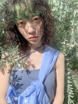 アンドスタイル(&style)&nbsp;【大名店　江藤】インナーカラー　グリーン