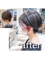 アッシュ 清瀬店(Ash)&nbsp;ハンサムショート×イヤリングカラー