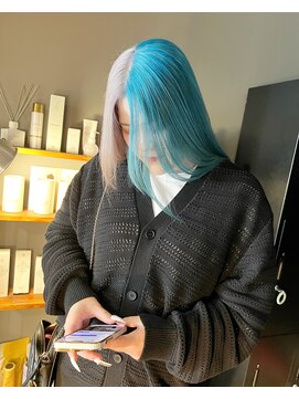 ポノ(po_no) 白×水色