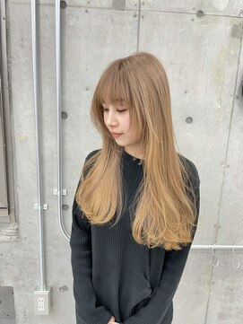 ディジョン(Dijon) 韓国顔まわりレイヤーカットグレージュオリーブベージュブラウン