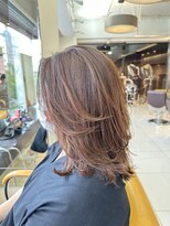 キサ ファータ 恵比寿(kisa fata) 40代50代60代顔まわりレイヤーウルフハイライト白髪ぼかしロング