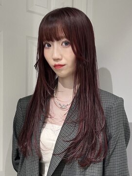 ゼスト 八王子店(ZEST) 秋におすすめボルドーカラー/ざくざくレイヤー【佐々木麻衣】