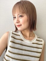 サンド ミュウ 横浜店(sand mieu)&nbsp;ボブディオリーブベージュ髪質改善縮毛矯正フェイスレイヤー