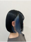 インナーカラー/イヤリングカラー/ネイビーブルー