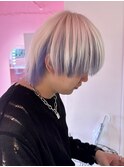 Men'shair/ホワイト/パープル