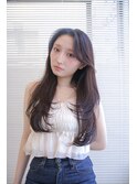 バタフライレイヤーカット/ハッシュカット/ダークアッシュ