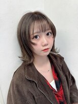 シエ バイ ケンジ 湘南台(sie by KENJE)&nbsp;ミルクティーブロンド/ダークブルー/デジタルパーマ/湘南台