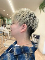 モリオ フロム ロンドン サッポロファクトリー店(morio FROM LONDON)&nbsp;morio 札幌　メンズブリーチ　無造作マッシュ　ホワイトカラー