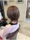 白髪ぼかしハイライトグレージュ