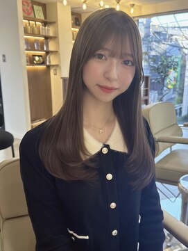ペレ 原宿(PELE) ダークパープルナチュラルショート夏のヘアアレンジ原宿