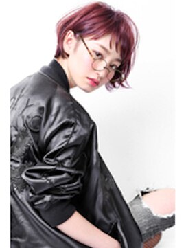 メリケンビューティーパーラー コウベ(MERICAN BEAUTY PARLOR KOBE) ピンクアッシュ×外ハネショート