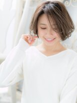 モッズ ヘア 福岡姪浜店(mod's hair) *mod's姪浜*…ショコラベージュかき上げ前髪アンニュイグラボブd