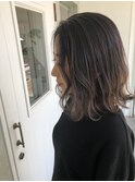 【NAiVE hair】透け感グレージュボブ